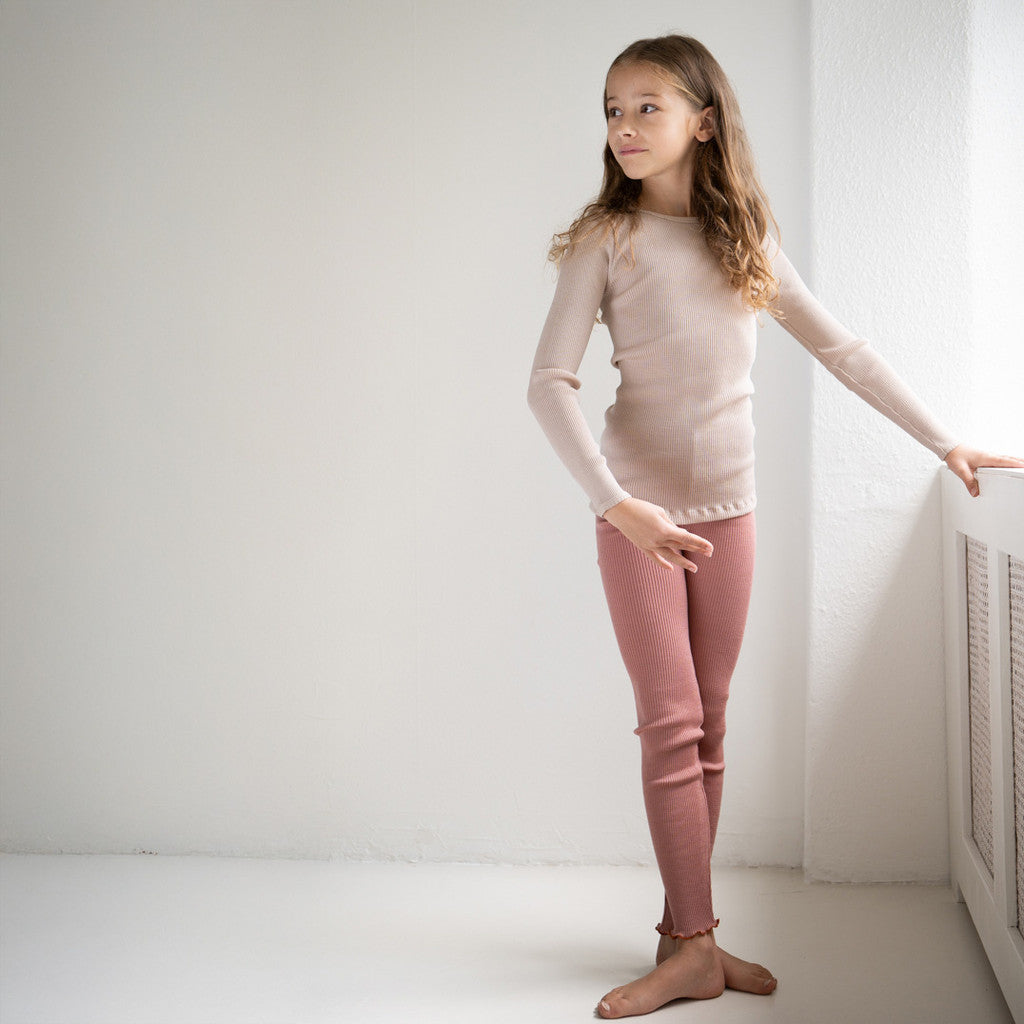 (182-52F) Arona- leggins wool - Rose - MintMouse (Unicorner Concept Store)