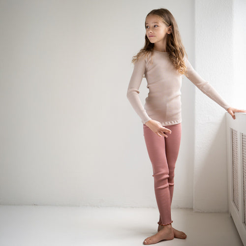 (182-52F) Arona- leggins wool - Rose - MintMouse (Unicorner Concept Store)