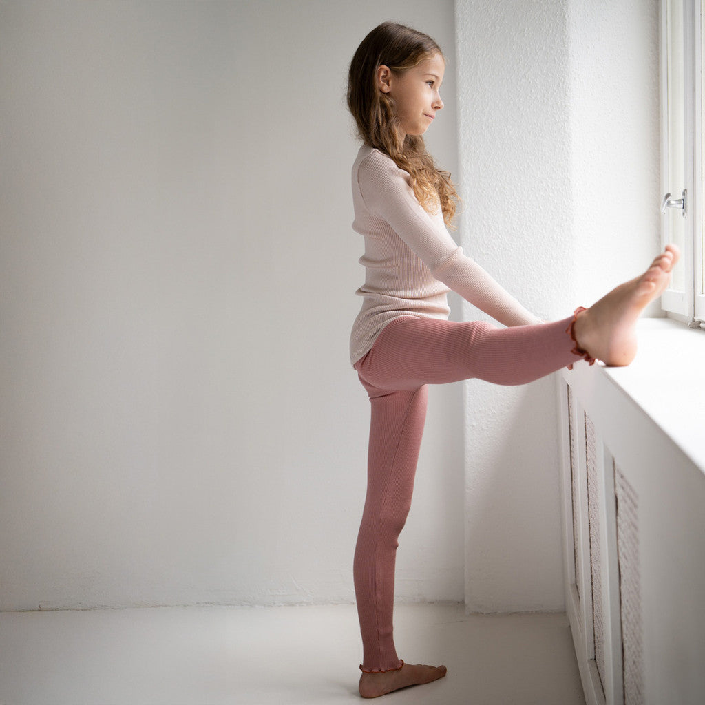 (182-52F) Arona- leggins wool - Rose - MintMouse (Unicorner Concept Store)