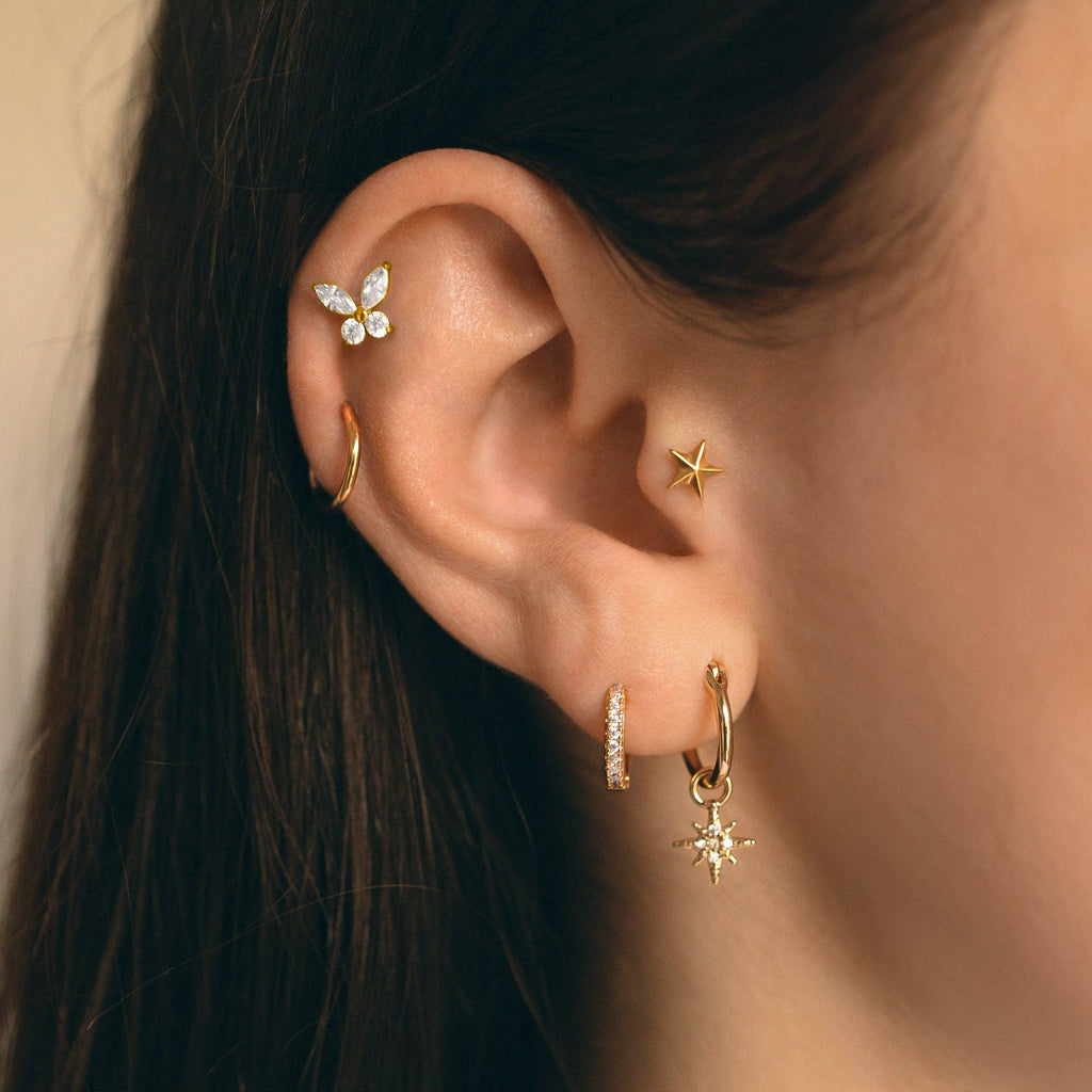 Enya mini hoop earrings: Gold Plated / The pair
