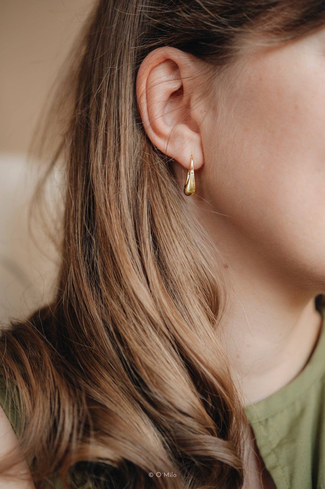 Chunky Raindrop Hoops. Delia: Small - MintMouse (Unicorner Concept Store)