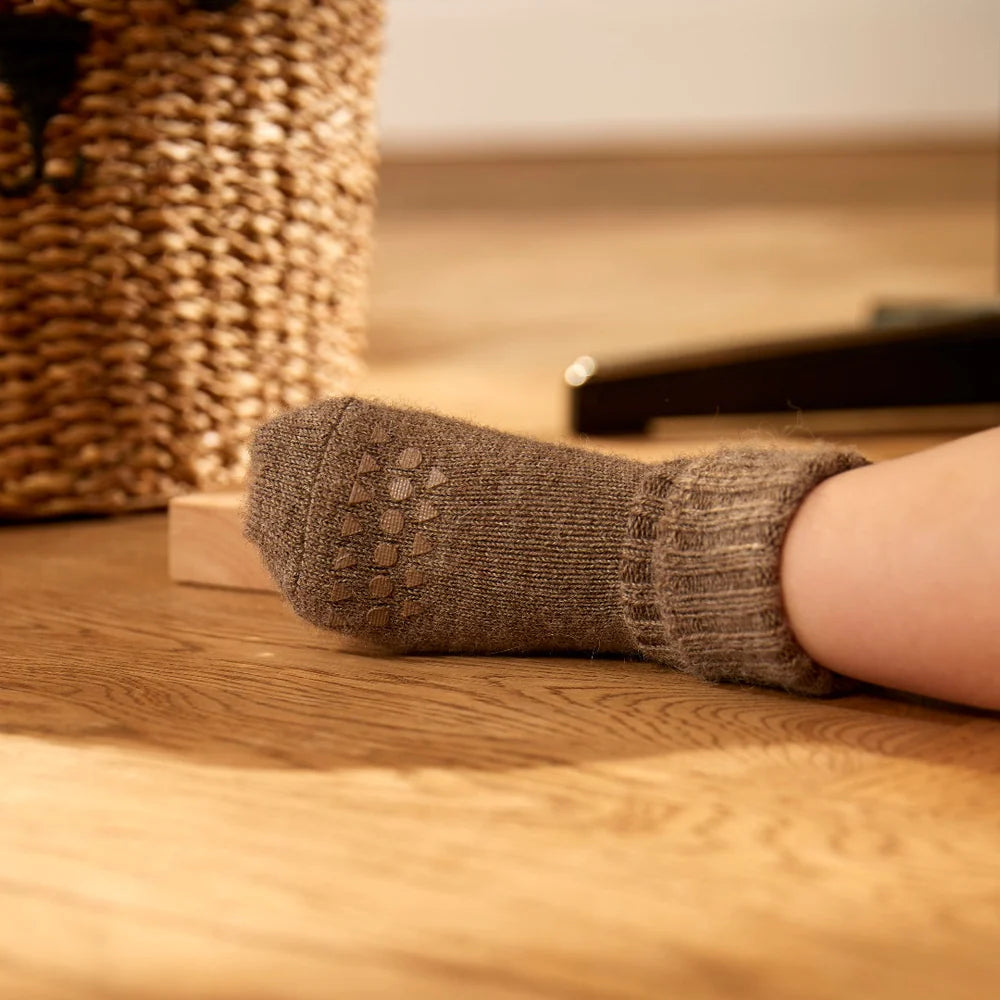 Non-Slip Grip Socks-Alpaca Walnut - MintMouse (Unicorner Concept Store)