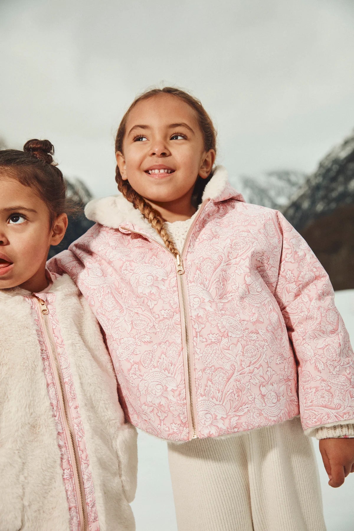 Reversible Coat Felvet - Pink Mountain Avens