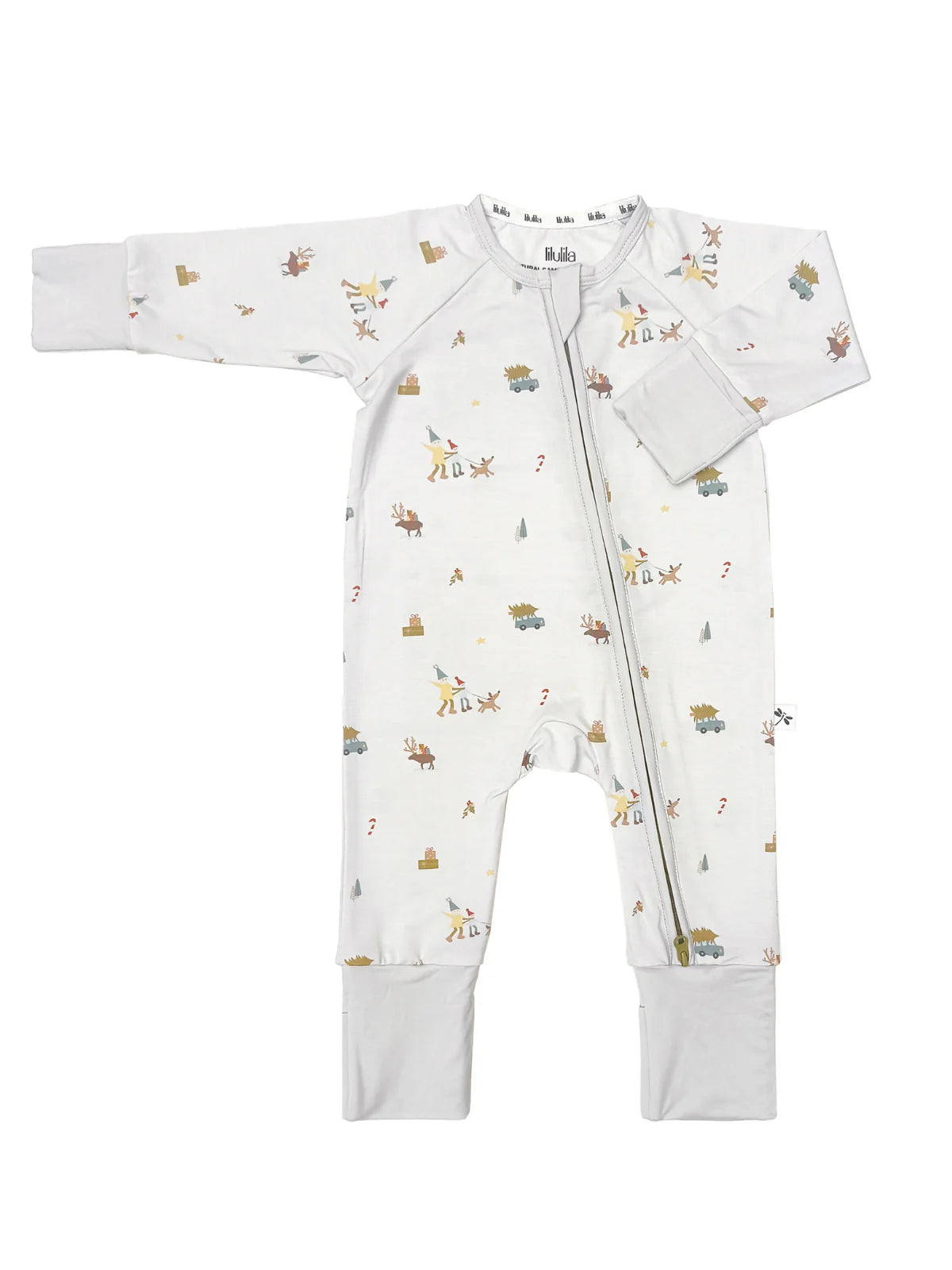 Winter Village Bamboo Zippy Romper - MintMouse (Unicorner Concept Store)