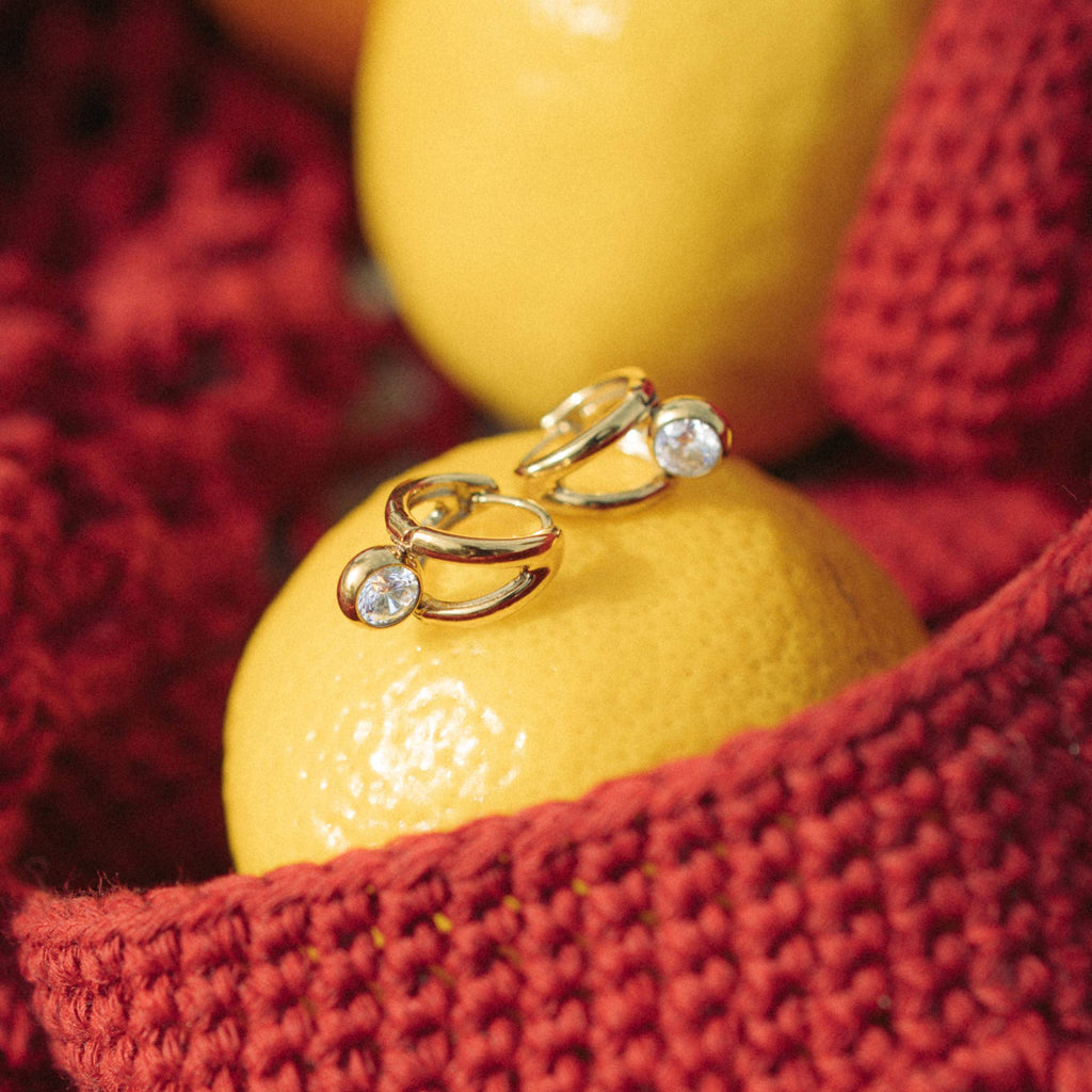 Mini Creole Leonora: Gold-tone stainless steel / The pair