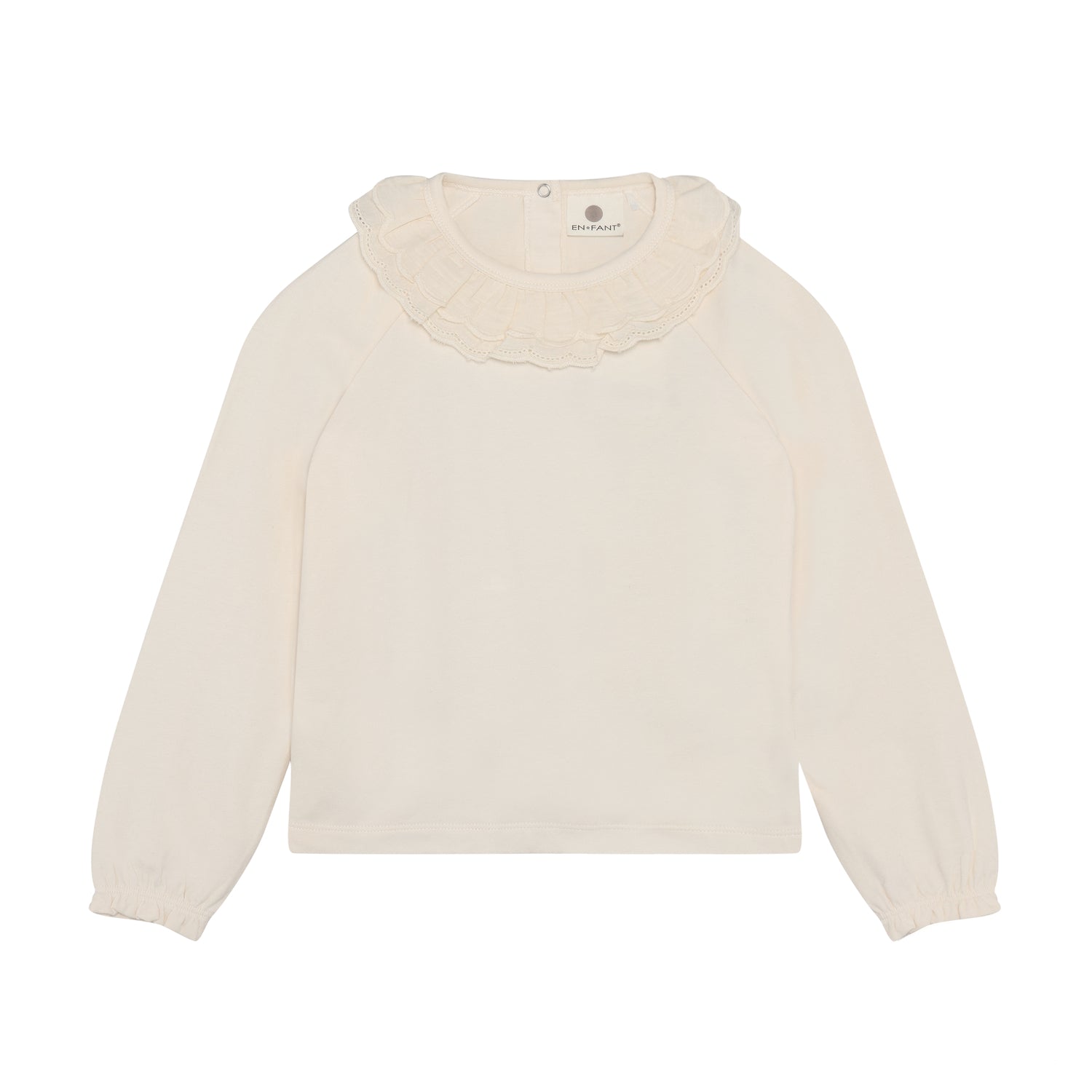 (220641-1730) EnFant - T-shirt LS Collar - Pearled Ivory