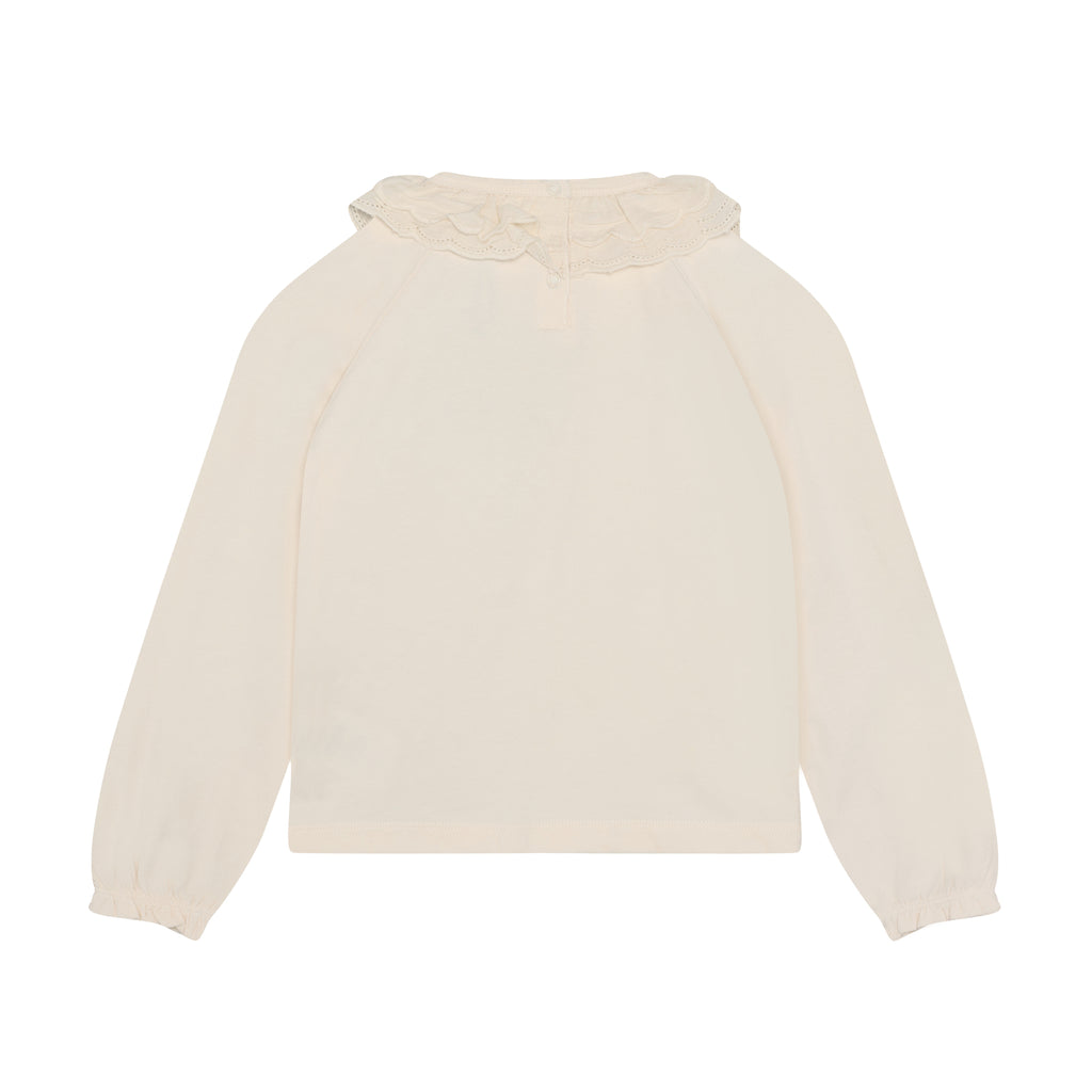 (220641-1730) EnFant - T-shirt LS Collar - Pearled Ivory