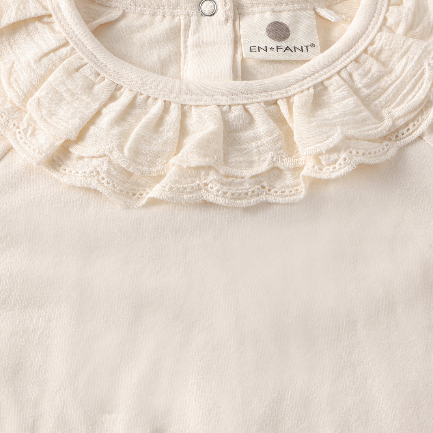 (220641-1730) EnFant - T-shirt LS Collar - Pearled Ivory