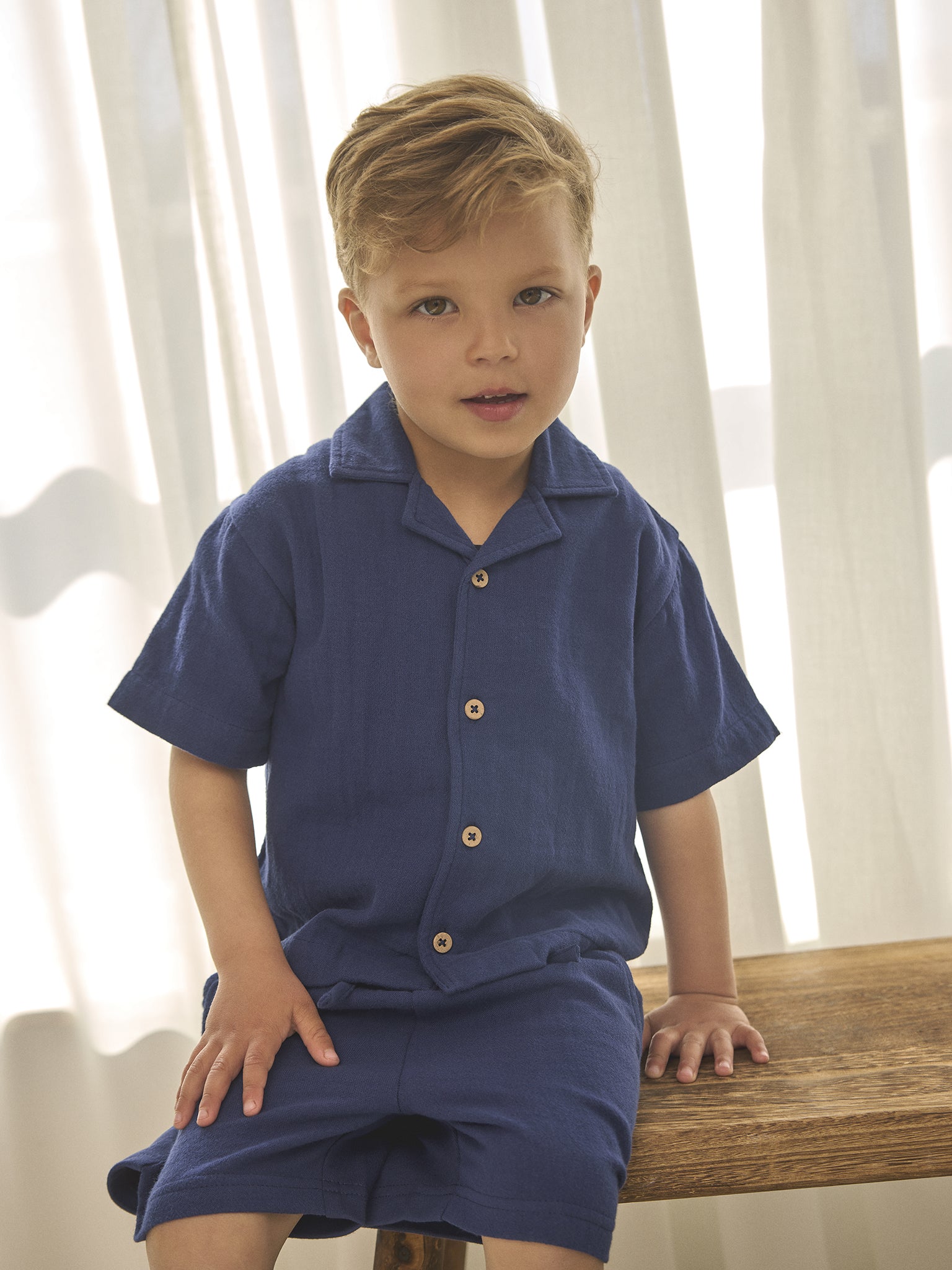 (230616) En Fant - Shirt SS Muslin - 7649 Medieval Blue
