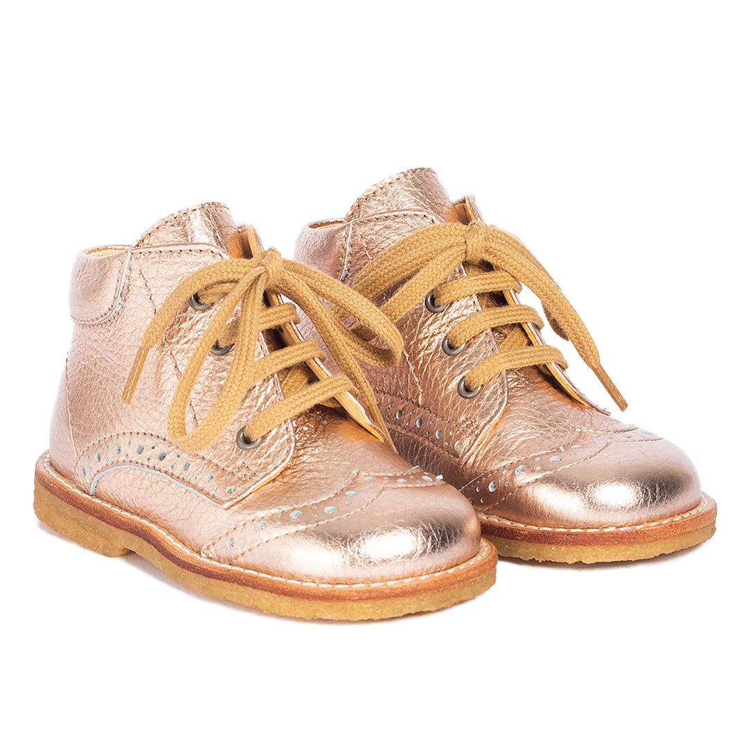 Classic lace-up shoe with brouges details - Copper Metallic - MintMouse (Unicorner Concept Store)