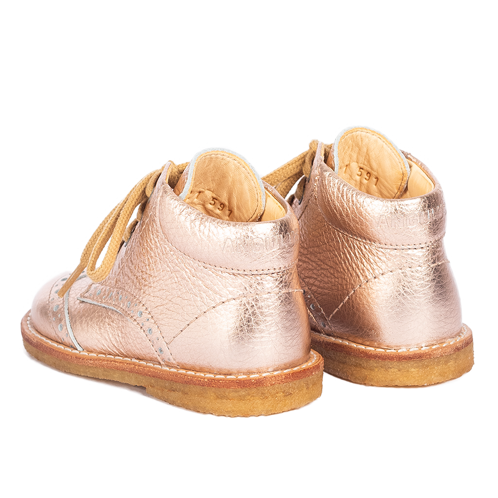 Classic lace-up shoe with brouges details - Copper Metallic - MintMouse (Unicorner Concept Store)
