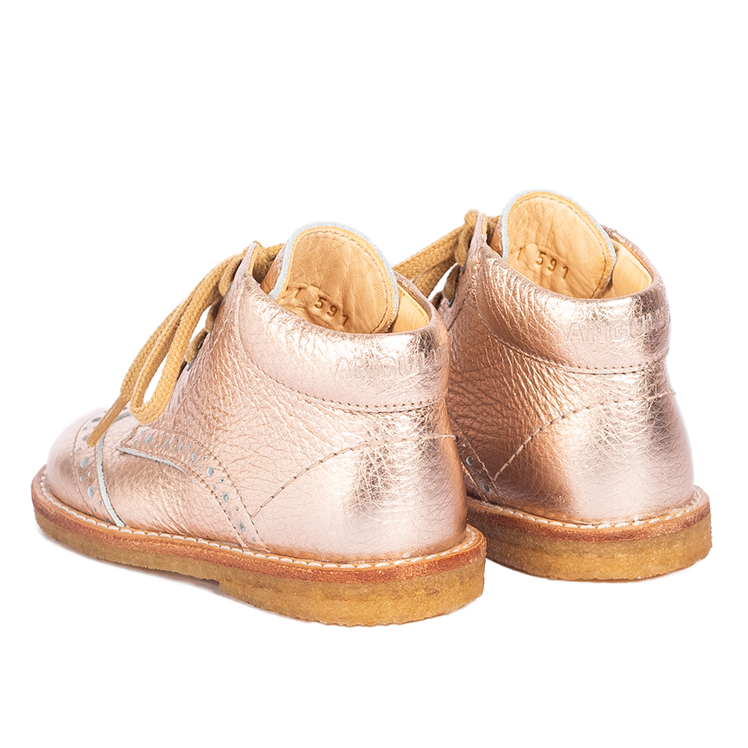 Classic lace-up shoe with brouges details - Copper Metallic - MintMouse (Unicorner Concept Store)