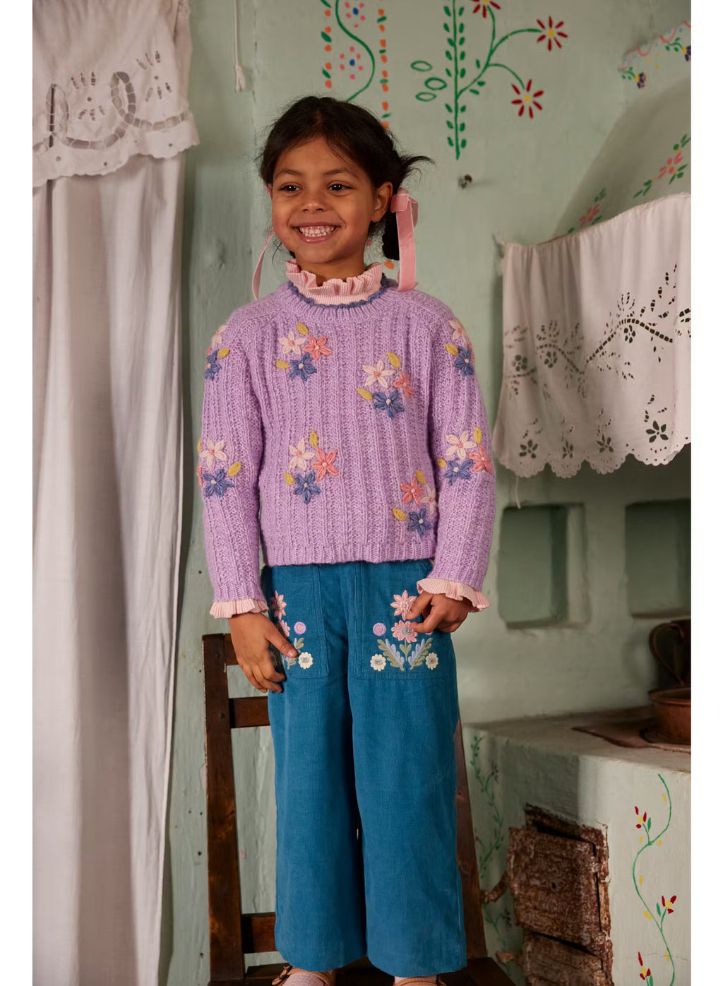 Pants Floralia - Blue