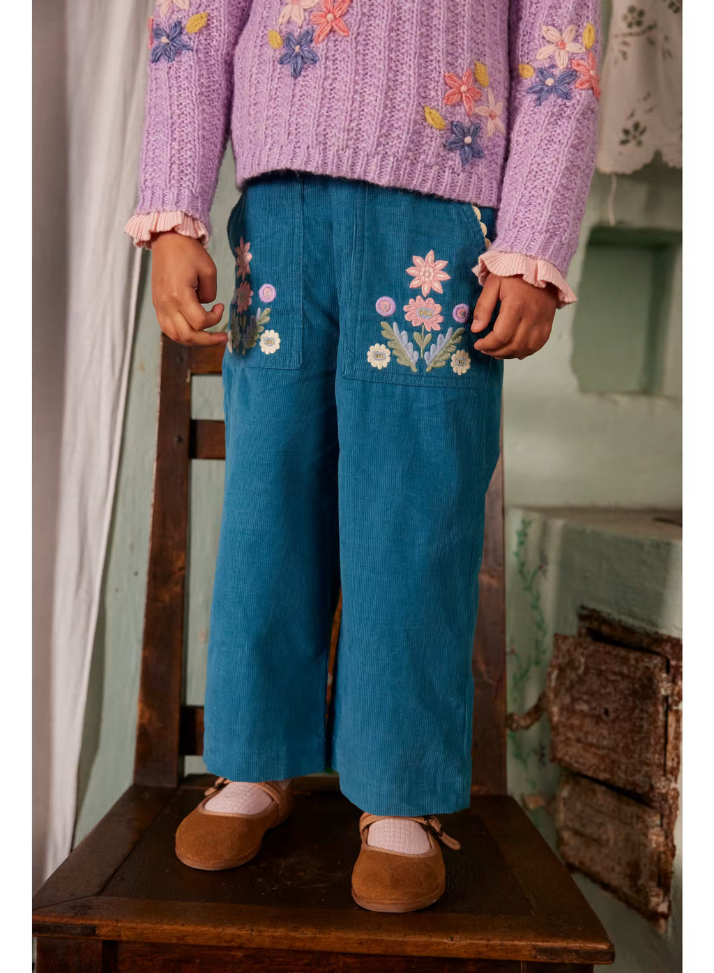 Pants Floralia - Blue
