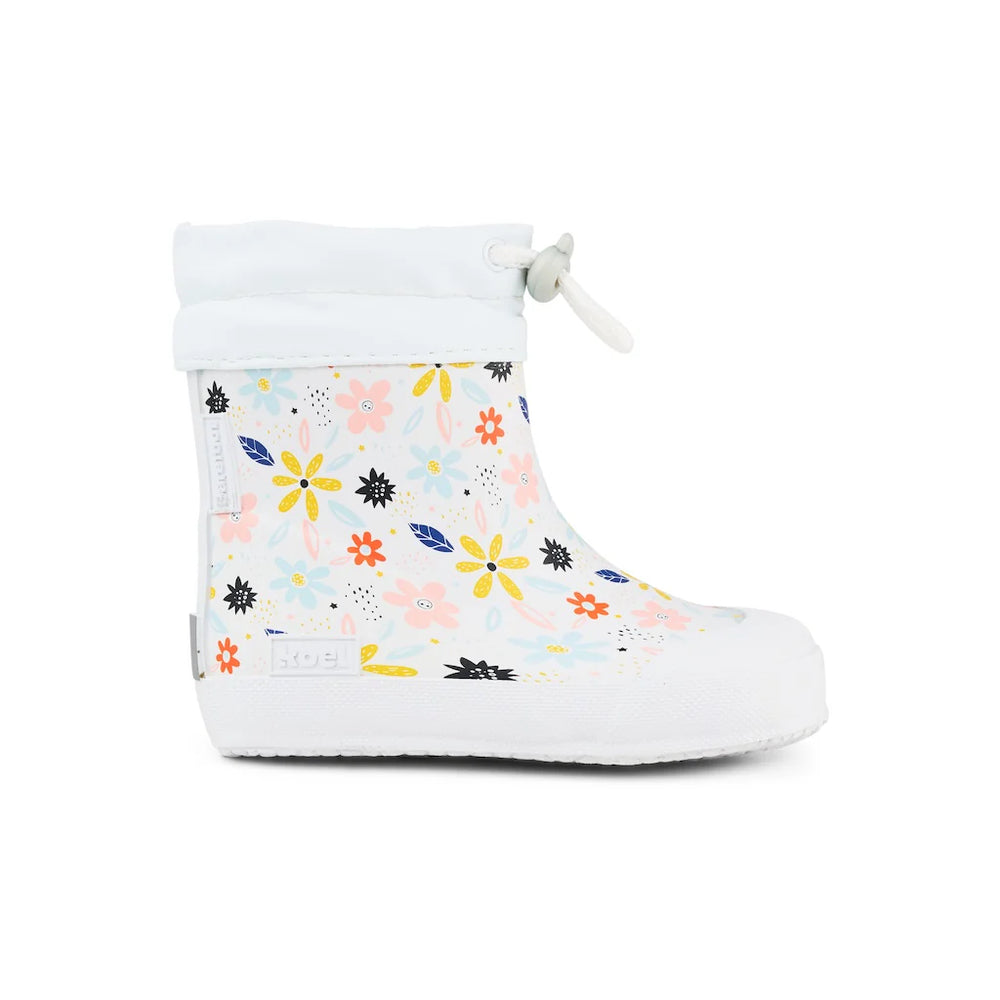 Rainboots Wellie Flowers White