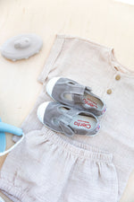 Cienta Fabric Open shoe - light grey (77777-170)