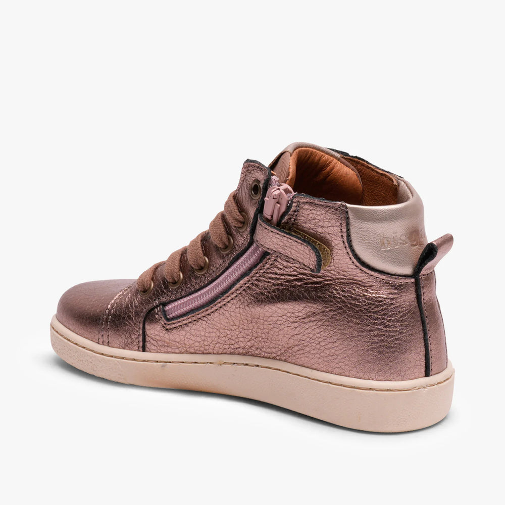 High Sneaker Rose Gold Metallic