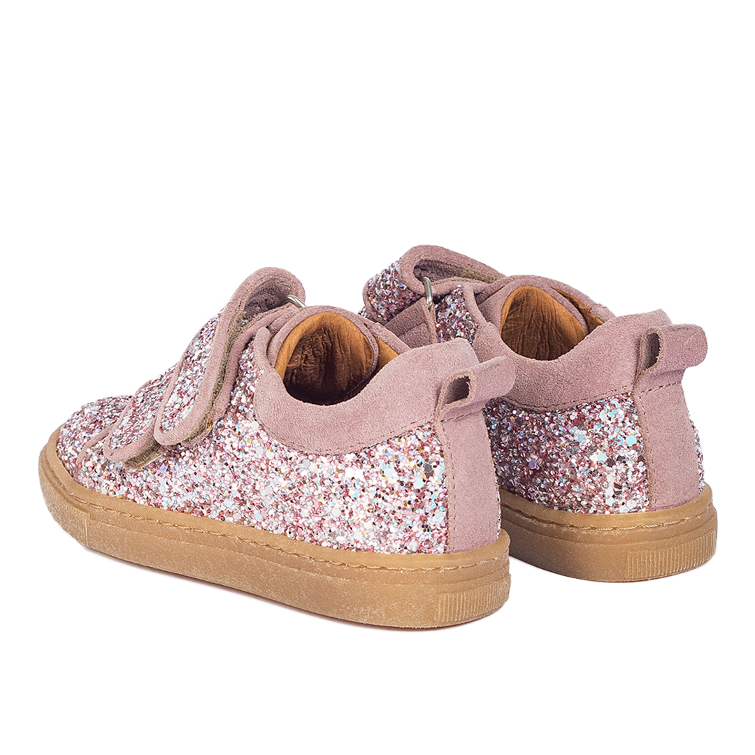 Sparkling glitter sneaker with suede trim - Mauve Forma Paulo - MintMouse (Unicorner Concept Store)