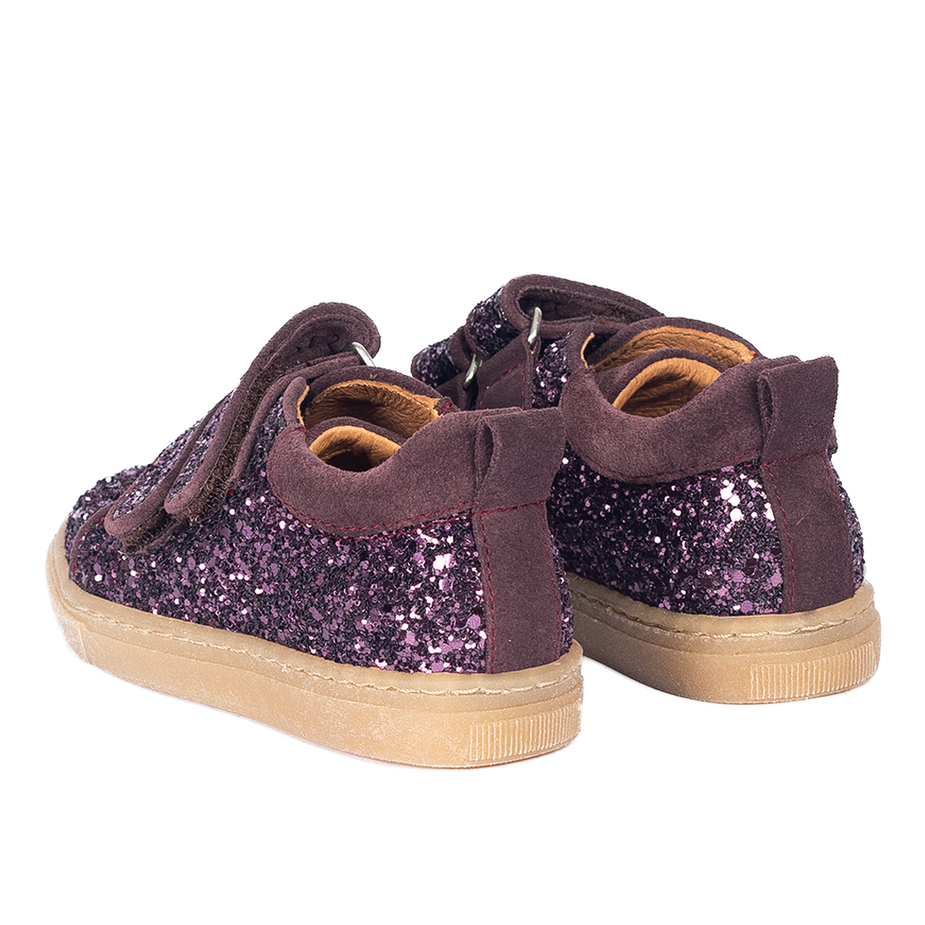 Sparkling glitter sneaker with suede trim - Aubergine - MintMouse (Unicorner Concept Store)