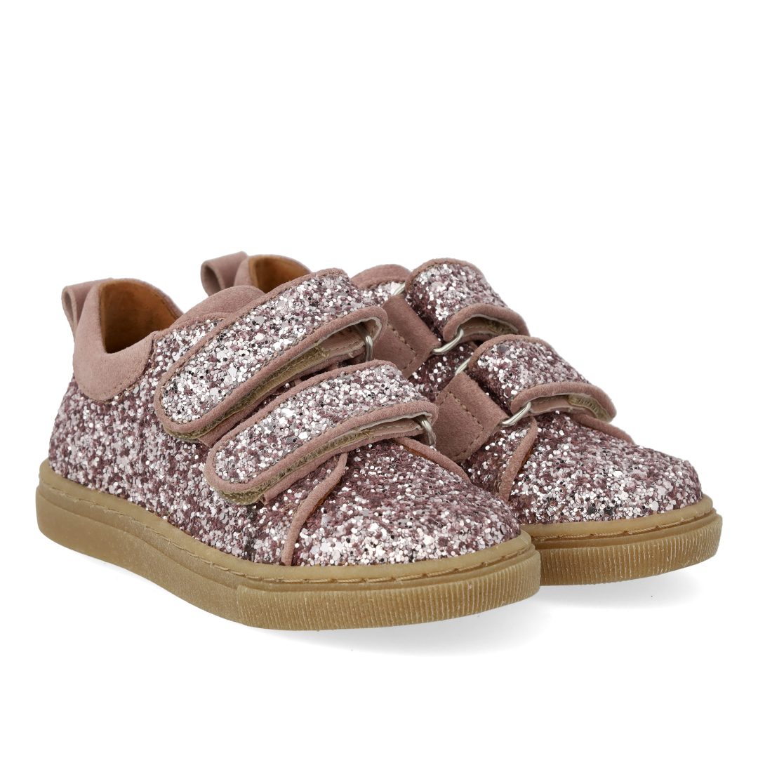 Sparkling glitter sneaker with suede trim - Blossom Glitter Faded Rose - MintMouse (Unicorner Concept Store)