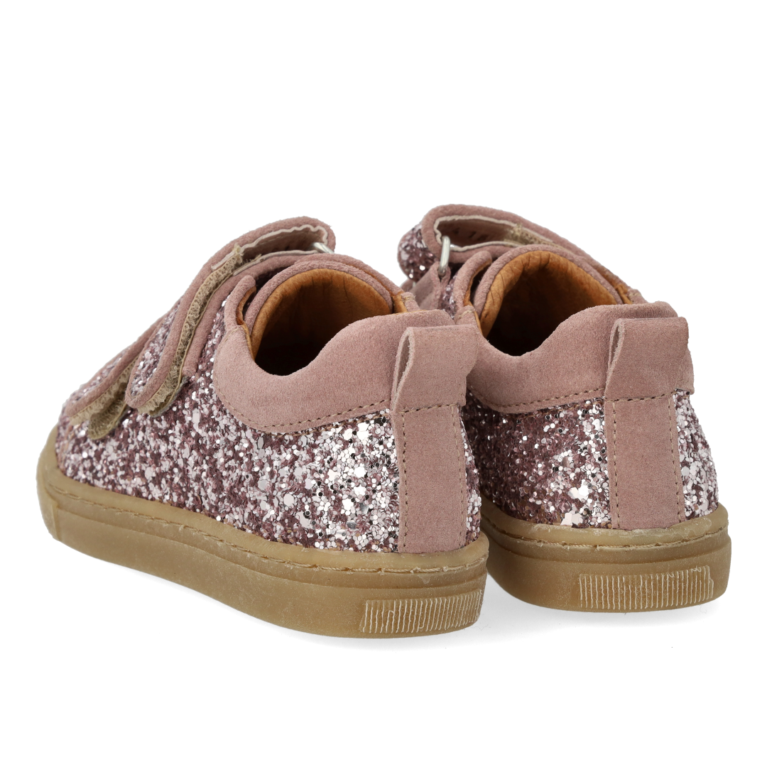 Sparkling glitter sneaker with suede trim - Blossom Glitter Faded Rose - MintMouse (Unicorner Concept Store)