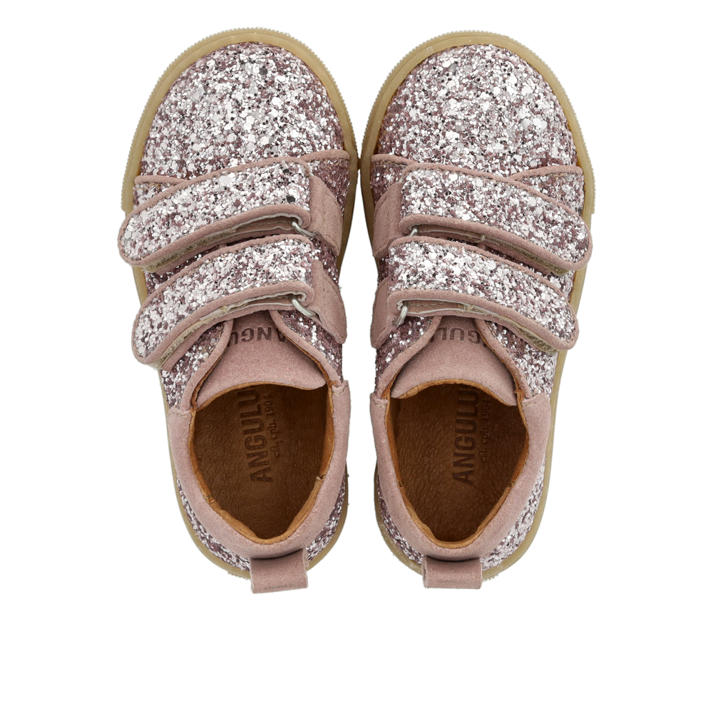 Sparkling glitter sneaker with suede trim - Blossom Glitter Faded Rose - MintMouse (Unicorner Concept Store)