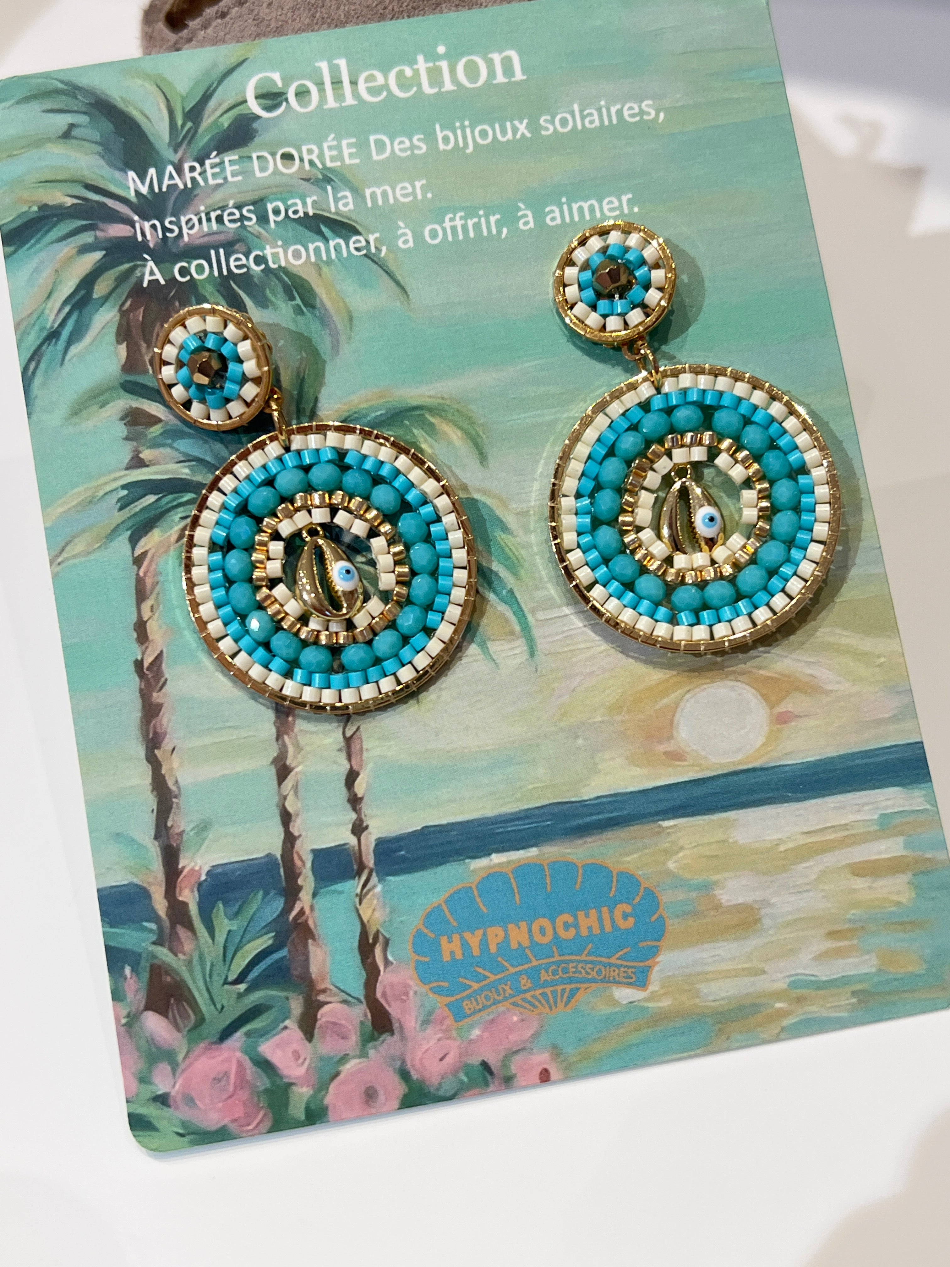 Earrings Cauri Turquoise Lagoon ECTL - MintMouse (Unicorner Concept Store)