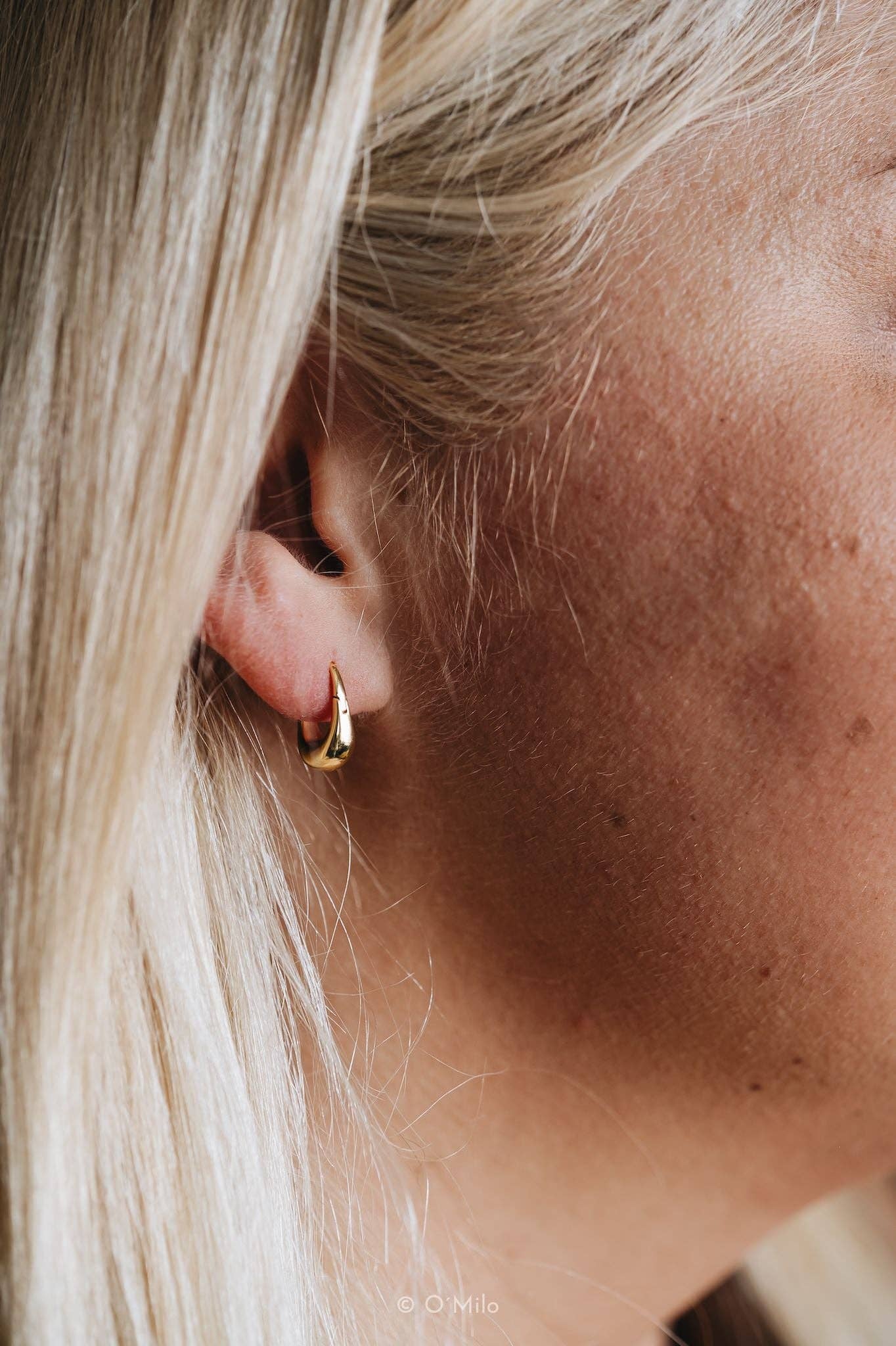 Chunky Raindrop Hoops. Delia: Big - MintMouse (Unicorner Concept Store)