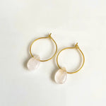 Rose Quartz Stone Earrings