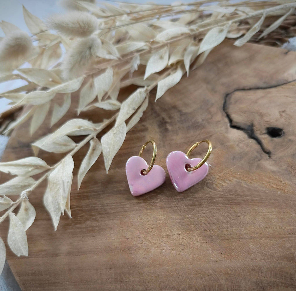Pink Pearl Heart Earrings - MintMouse (Unicorner Concept Store)