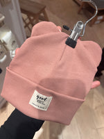 Winter bear beanie folded Ash Rose