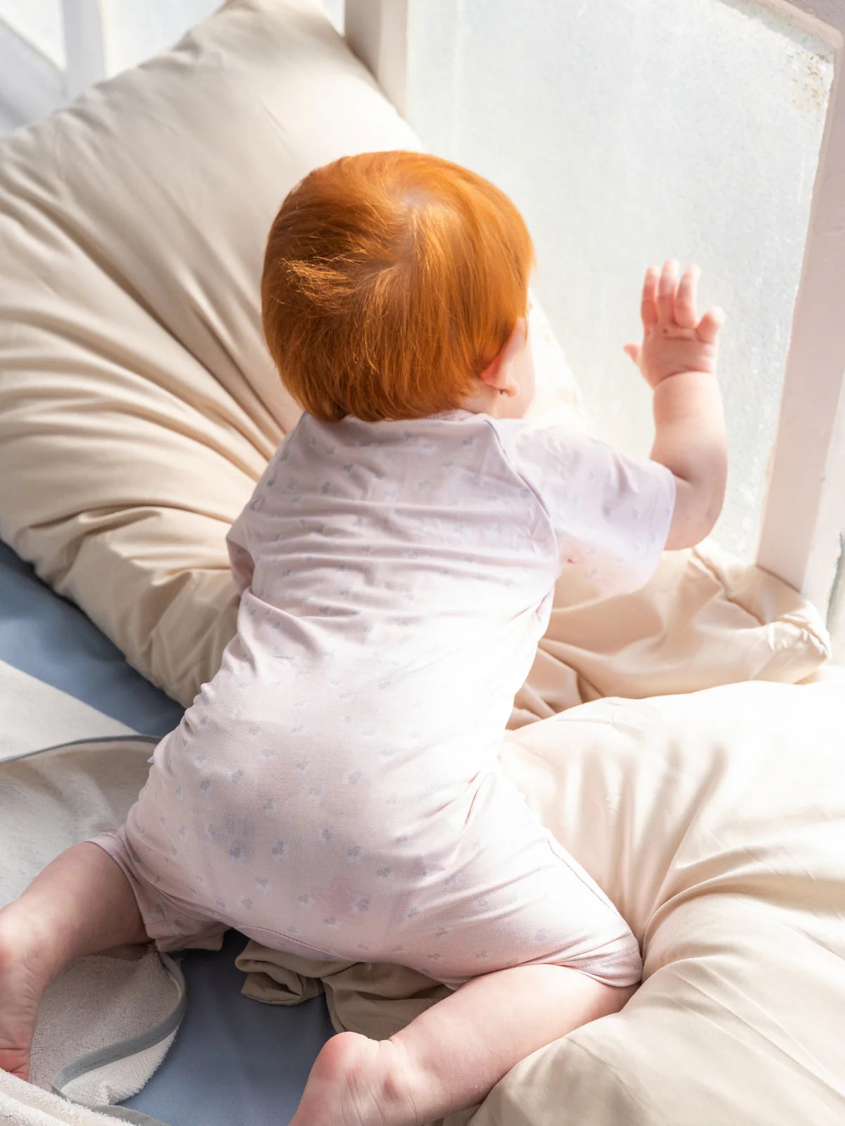 Short Coral Flowers Bamboo Zippy Romper - MintMouse (Unicorner Concept Store)