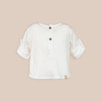 849 Shirt No Collar Print Leaves 423
