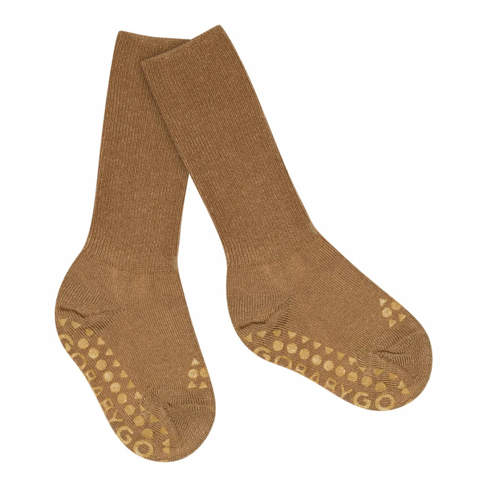 Non-slip grip socks bamboo Apple-cinnamon