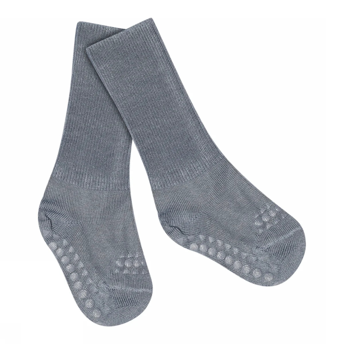 Non-Slip Grip Socks-Bamboo - Stone Blue