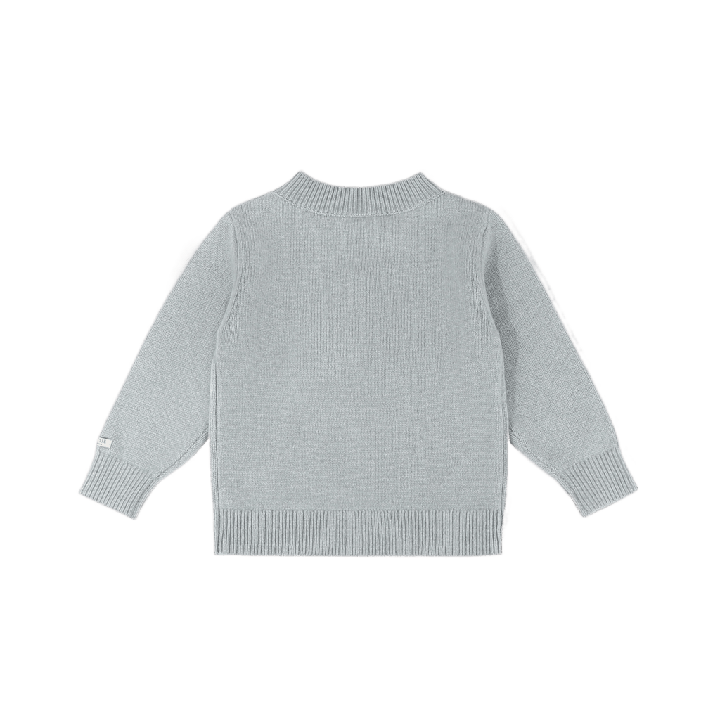 Denn Merino Wool Sweater| Polar Bear| Cloud Blue Melange