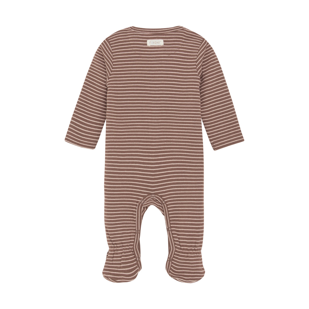 (422799) - Romper LS w. Feet - Deep Taupe - MintMouse (Unicorner Concept Store)