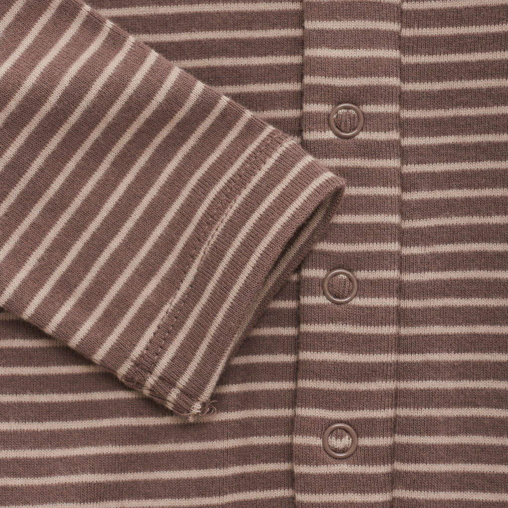 (422799) - Romper LS w. Feet - Deep Taupe - MintMouse (Unicorner Concept Store)