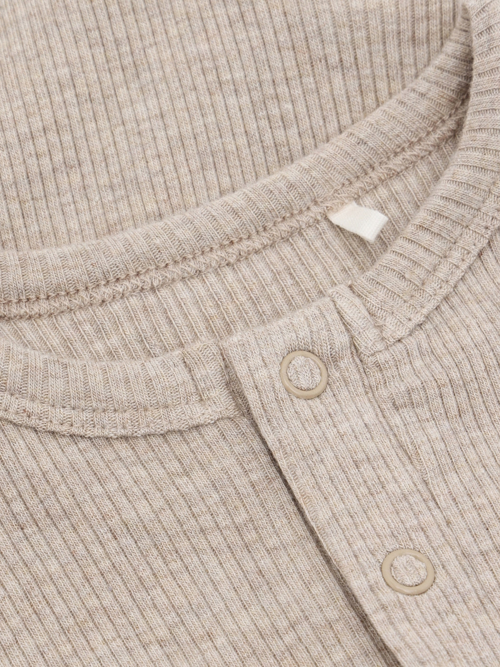 (423104) - Romper LS Melange Rib - 1301 Pure cashmire melange