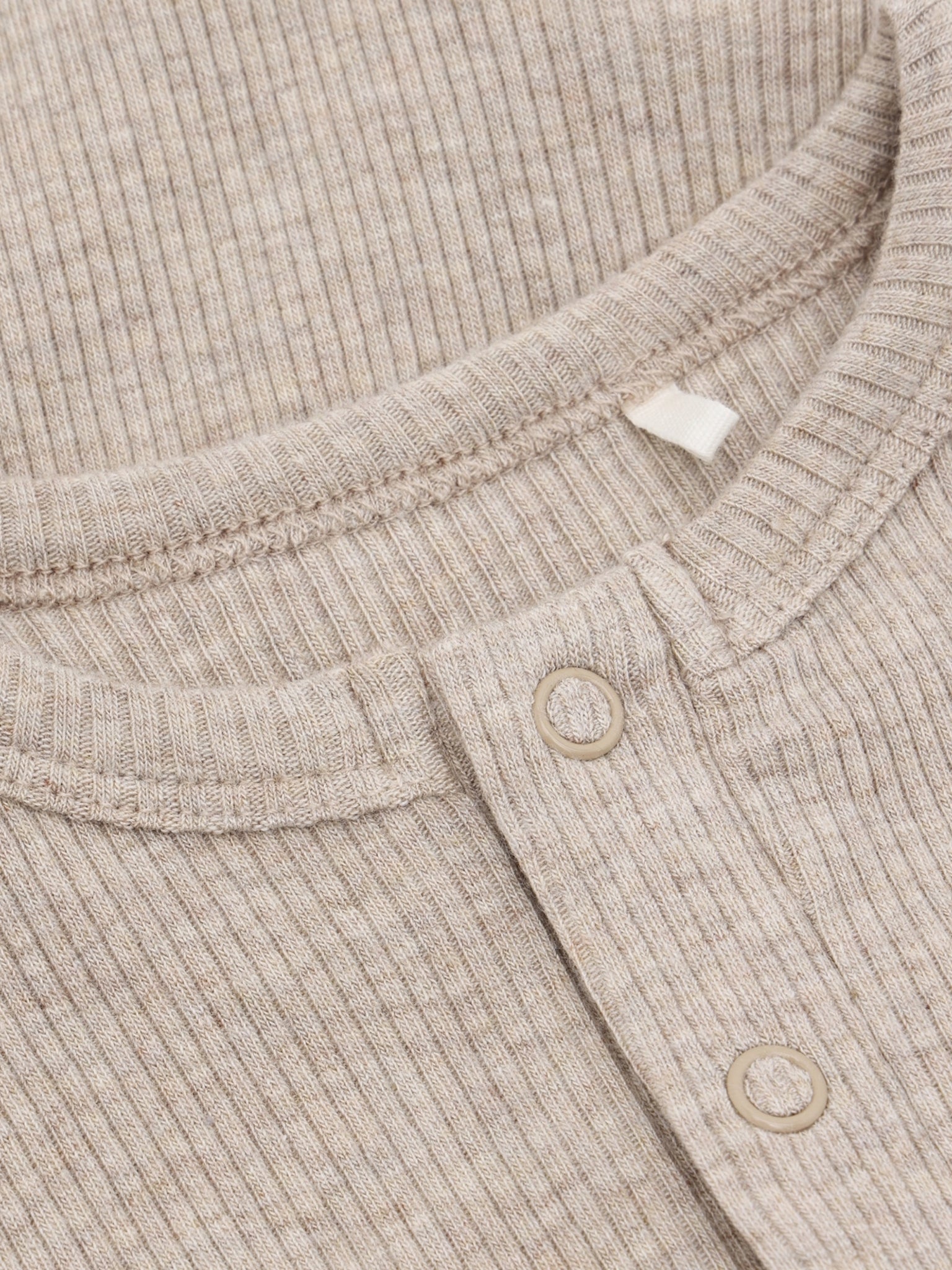 (423104) - Romper LS Melange Rib - 1301 Pure cashmire melange