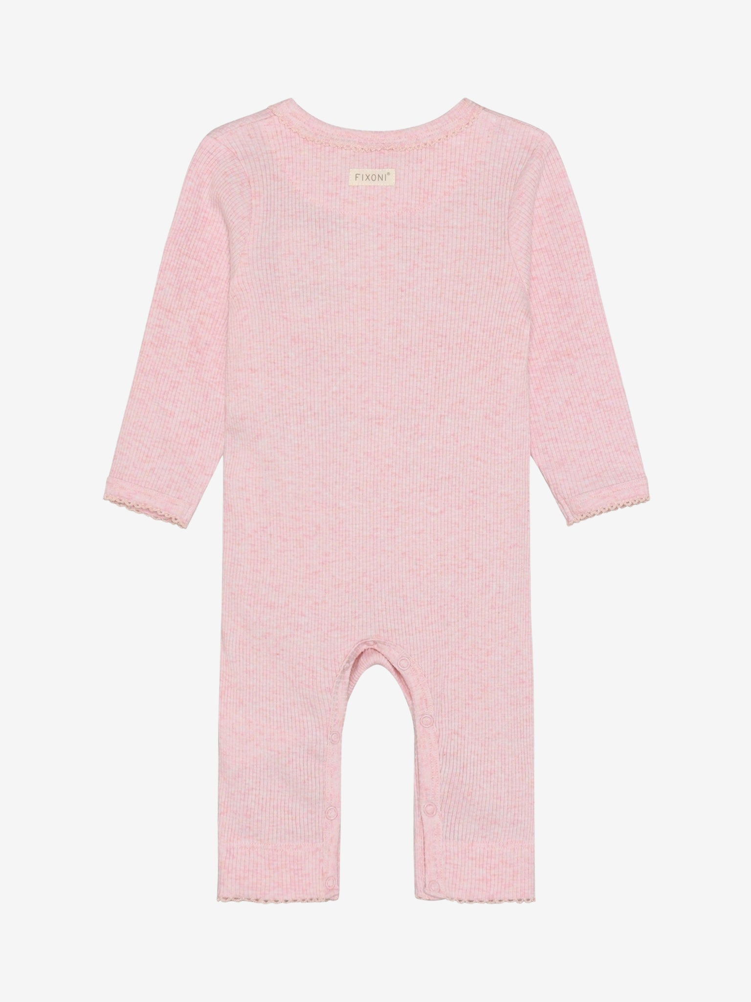 (423104) - Romper LS Melange Rib - 5304 Bleached Mauve Melange