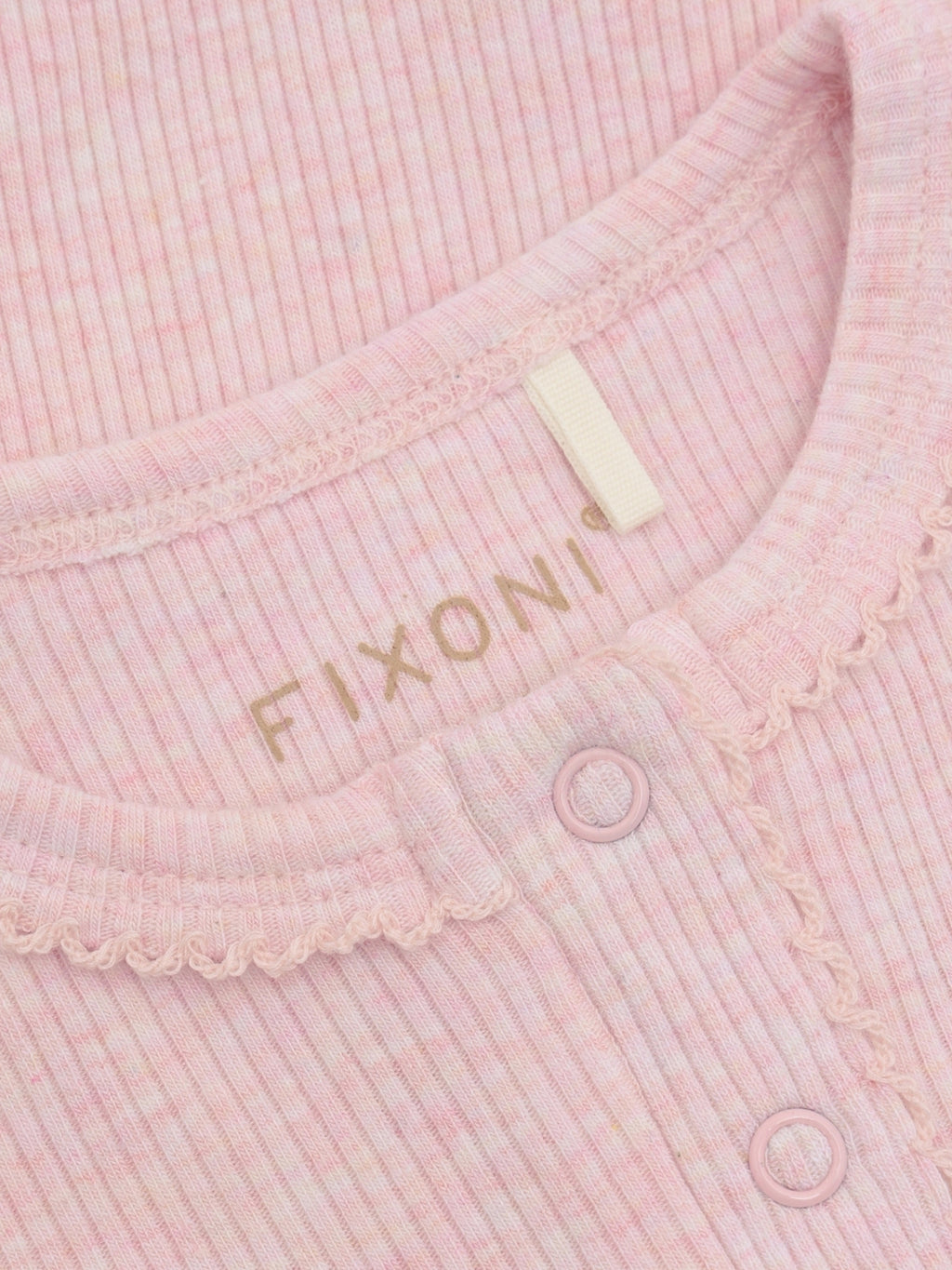 (423104) - Romper LS Melange Rib - 5304 Bleached Mauve Melange