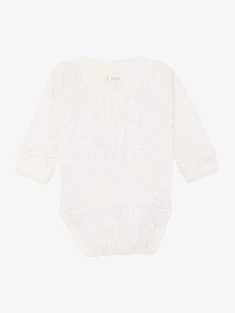 (423200) Wrap Body LS Rib Solid - 1604 Gardenia