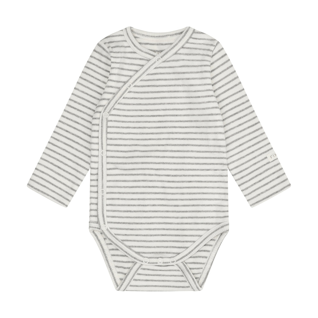 (423281-1658) Wrap Body LS Rib - Flint Gray Melange - MintMouse (Unicorner Concept Store)