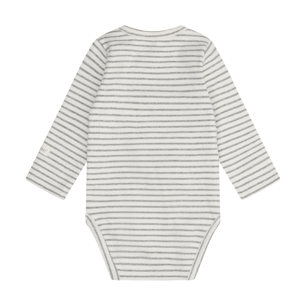 (423281-1658) Wrap Body LS Rib - Flint Gray Melange - MintMouse (Unicorner Concept Store)