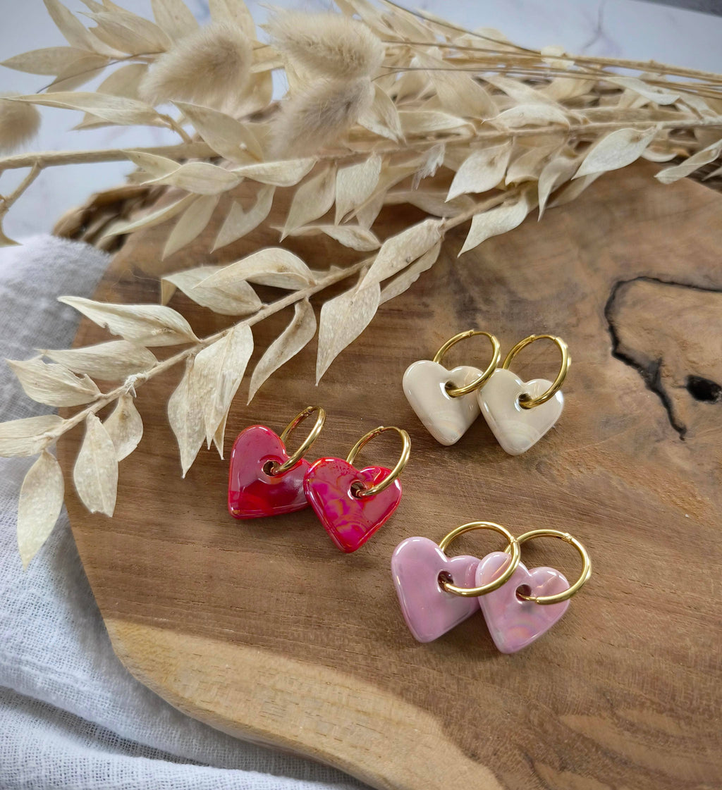Pink Pearl Heart Earrings - MintMouse (Unicorner Concept Store)
