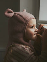 (460203) Balaclava Ears Wool Fleece -  Mahogany Rose - MintMouse (Unicorner Concept Store)