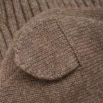 (460242) Balaclava Ears Wool Knit - Morel