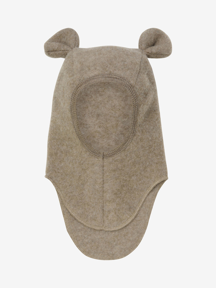 (460340) Balaclava Ears Wool Fleece - Savannah melange