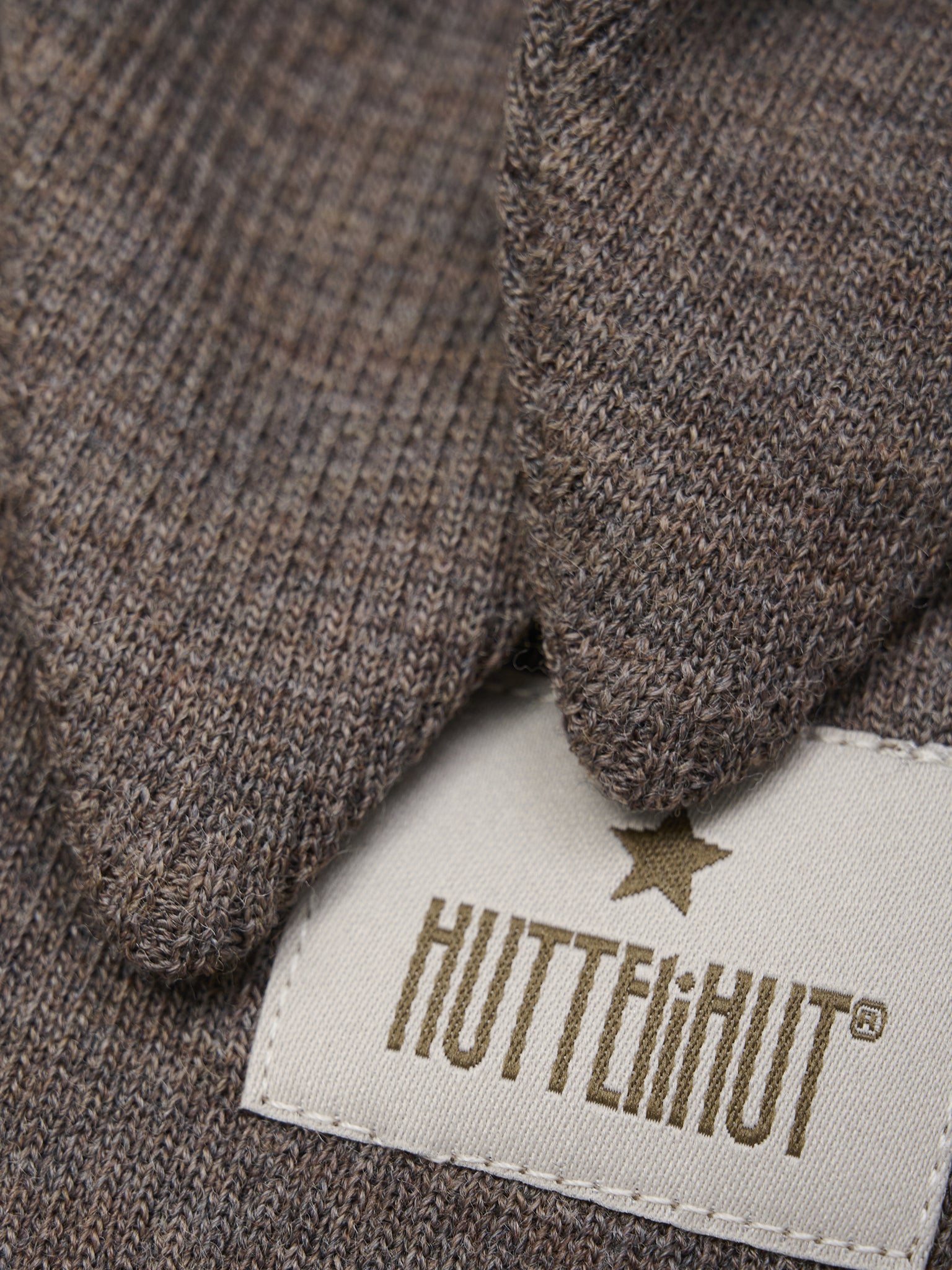 (460352) Balaclava Ears Wool Rib - Brown Melange - MintMouse (Unicorner Concept Store)